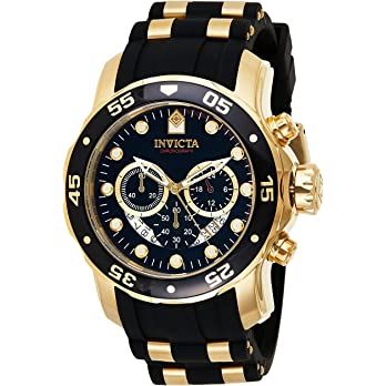 Amazon.com: Invicta Men's 6981 Pro Diver Collection Chronograph Black Dial Black Dress Watch : Invicta: Clothing, Shoes & Jewelry Invicta Watches Pro Diver, Invicta Pro Diver, Gold Plated Watch, White Watch, Invicta Watches, Fathers Day Sale, Crossbody Messenger Bag, Patek Philippe, Sport Watches