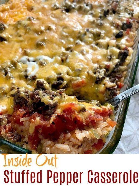 Green Pepper Casserole, Green Pepper Recipes, Pepper Casserole, Cheesesteak Stuffed Peppers, Stuffed Pepper Casserole, Hamburger Casserole, Stuffed Pepper, Frugal Family, Supper Ideas