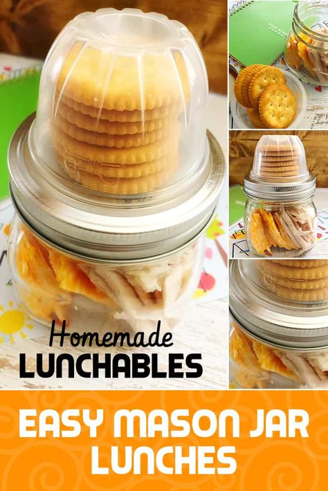 Lunchables Diy, Mason Jar Lunches, Jar Lunches, Mason Jar Snacks, Diy Lunchables, Mason Jar Lunch, Lunch Saludable, Healthy Bedtime Snacks, Ideas Lunch