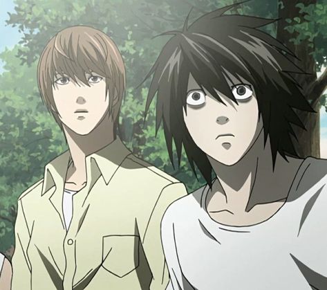 L Lawliet And Light Yagami, L X Light Yagami, Light And Lawliet, Ryuzaki X Light, Lawliet X Light, Kira And L, Iphone 11 Prank Picture, Light X Lawliet, Light Yagami And L