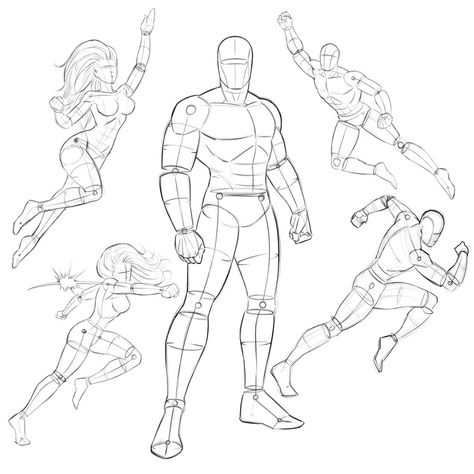 Poses Superhero, Superhero Reference, Drawing Ideas Easy For Teens, Studies Drawing, Superhero Poses, Superhero Sketches, Easy Pencil Drawings, Comic Superhero, Power Pose