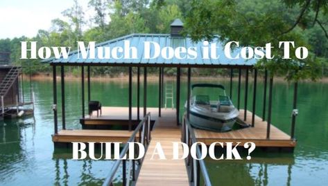 Lake Docks Designs, Build A Dock, Floating Dock Kits, Lake House Dock, Boat Lift Dock, Diy Dock, Building A Dock, Dock Photos, Floating Boat Docks