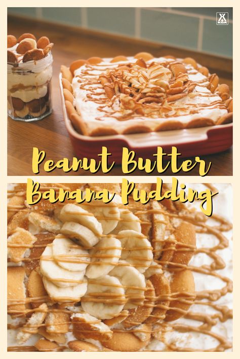 Peanut Butter Banana Pudding, Vanilla Wafer Banana Pudding, Pudding Parfait Recipes, Koa Camping, Banana Pudding Desserts, No Bake Banana Pudding, Banana Butter, Banana Pudding Recipe, Banana Dessert Recipes