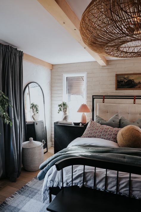 Little Changes Make a Big Difference- Three Changes In Our House - Nesting With Grace Terracotta Walls, Basement Guest Rooms, Nesting With Grace, Moody Bedroom, Fluffy Bedding, January 15, Small Space Living, Bedroom Inspo, Bed Room