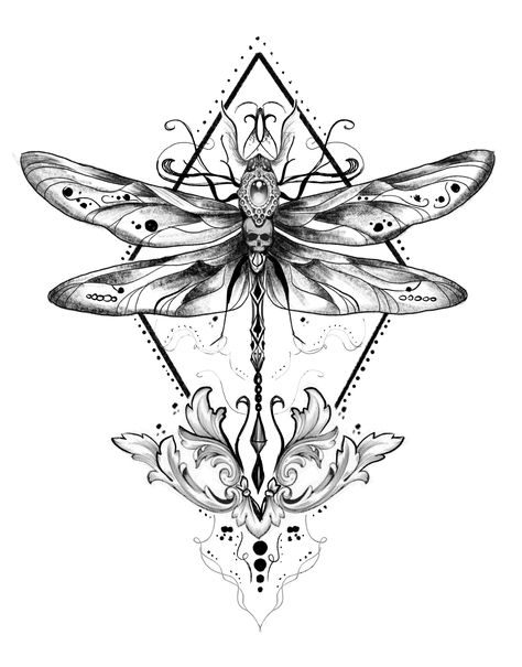 Art Deco Tattoo, Backpiece Tattoo, Steampunk Tattoo, Gem Tattoo, Dragonfly Tattoo Design, Throat Tattoo, Insect Tattoo, Bug Tattoo, Clever Tattoos