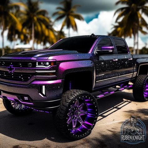 Pink Lifted Trucks, Purple Truck, Camo Truck, Trucks Lifted, Diesel Trucks Ford, Trucks Lifted Diesel, Black Truck, Pink Truck, Cool Car Accessories