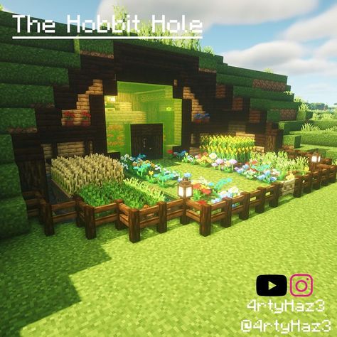 This is my 12nd base
A Lord of the Rings themed hobbit home.. Carved into a small hill with a farm on the front yard.. Looks best in a plain or forest biome with lots of nature around Hobbit Home, Forest Biome, Minecraft Theme, Minecraft Cottage, Minecraft Plans, Hobbit Hole, Garden Swing, Hobbit House, Minecraft Crafts