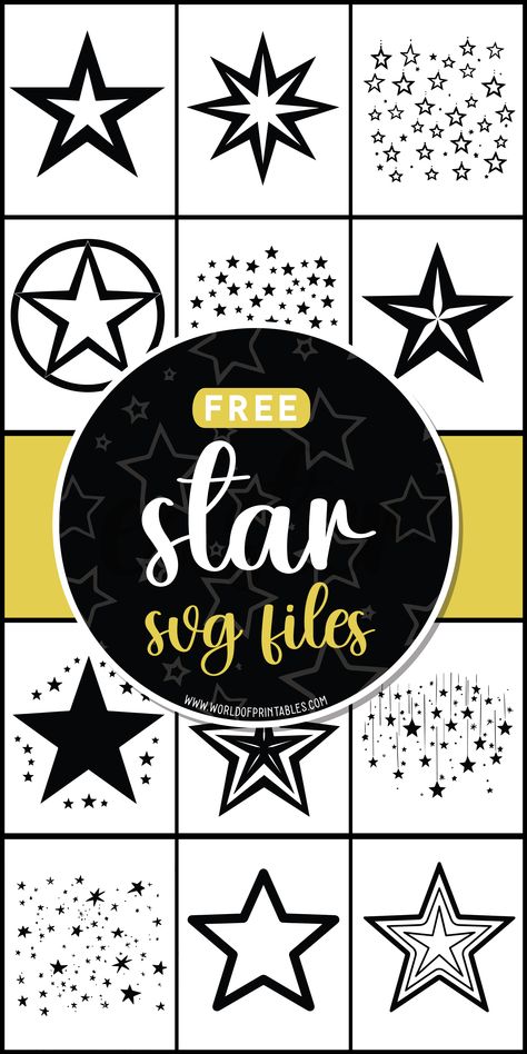 Use these stunning free Star SVG Files for all of your crafting, Cricut, or digital projects! Stars Svg Free, Star Svg Free, Wecreat Vision, Freebie Svg, Cricut Projects Easy, Cricut Svg Files Free, All Crafts, Cricut Stencils, Popular Crafts