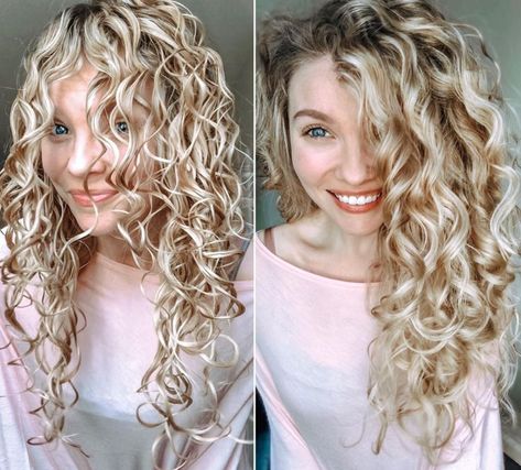 Curly Hair Before and After Breaking the Cast Curly Hair Dos, Wavy Hair Tips, Frizzy Curly Hair, Breaking Hair, Curly Hair Types, Healthy Hair Journey, Curly Girl Method, Wavy Curly Hair, Curly Hair Routine