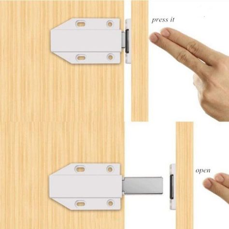 Cabinet  Push Door  Cupboard Push Latch Release Door Kitchen Drawer Closer Push  | eBay Cabinet Catches, Drawer Cupboard, Cabinet Latch, Cupboard Wardrobe, Door Closer, Door Catches, Diy Musical Instruments, Open Cabinets, Kitchen Cabinet Door