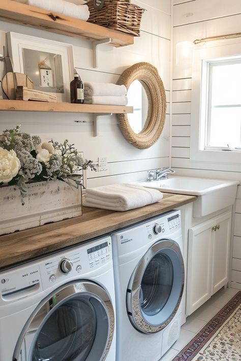 Bathroom and Laundry Room Ideas  - Home Tips Clubs Laundry Room Closet Ideas, Room Closet Ideas, Dream Laundry Room, Laundry Room Closet, Laundry Room Layouts, Laundry Room Renovation, Built In Cabinet, Farmhouse Laundry, Laundry Room Ideas