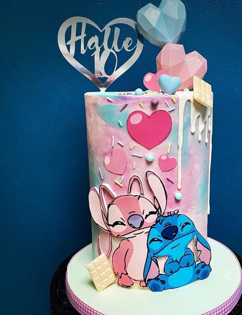 Stitch Cake Design, Lilo And Stitch Cake, Rodjendanske Torte, Stitch Party, Lilo And Stitch Merchandise, Stitch Cake, Baby Gender Reveal Party Decorations, Stitch Birthday, Creative Birthday Cakes