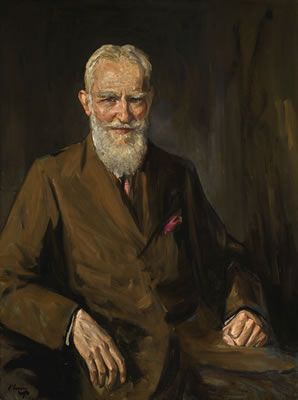 John (Sir John) Lavery-PORTRAIT OF GEORGE BERNARD SHAW George Shaw, John Lavery, Irish Artists, Irish Painters, August Strindberg, Samuel Beckett, John William Waterhouse, George Bernard Shaw, Bernard Shaw