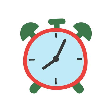 Alarm Clock Clipart, Clock Clipart, Cute Alarm Clock, School Concept, Vintage Alarm Clock, Cute Clock, Vintage Alarm Clocks, Flat Vector Illustration, Illustration Cartoon