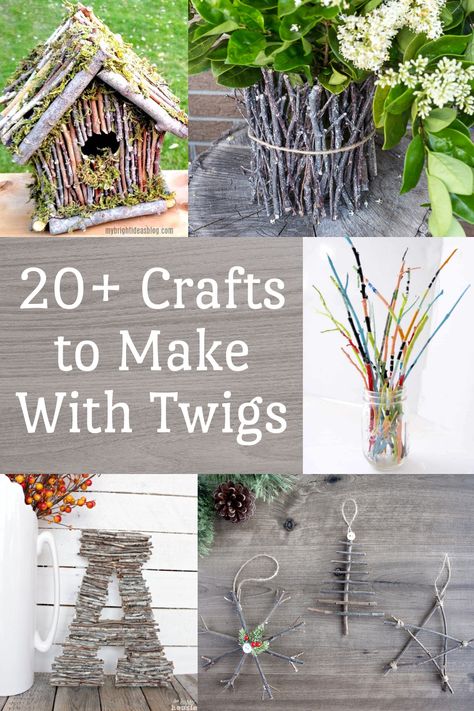 Beginners Garden, Hippie Crafts, Twig Crafts, Diy Nature, Twig Art, Nature Projects, Deco Nature, Outdoor Crafts, Garden Art Crafts