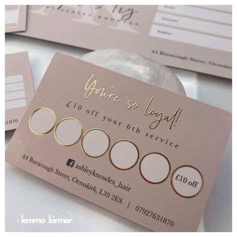 Let’s talk Loyalty Cards Do you use them or are they more hassle than they are worth? Having ran my own business as a nail tech I appreciate both approaches. They can be a huge help to a growing business and also during quiet periods, which some of you may be feeling at present due to the economical situation. Personally, I always found them to be more hassle than they are worth. Customers lose them, you end up with one customer who has stamps on 3 different cards etc I have found that a be... Nail Cards Business, Nail Tech Business Cards Ideas, Nail Loyalty Card, Beauty Business Cards Ideas, Nail Tech Studio, Business Loyalty Cards, Nail Suite, Nail Tech Business Cards, Studio Lash