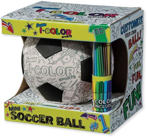 Franklin Sports Franklin& Sports I-Color Mini Soccer Ball in Black/White Mini Soccer, Football Or Soccer, Mini Footballs, Soccer Birthday, Soccer Gifts, Washable Markers, Youth Soccer, Kids Soccer, Sports Balls