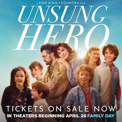 For King and Country Film!  The "Unsung Hero" movie will be in Theaters April 26th.  You can BUY TICKETS today!  This true-to-life movie is definitely one worth seeing.  Documents the journey of Rebecca St. James' musical journey. And her brothers, from the musical duo King & Country, created it!  Plus enter to win a $10 Amazon GC giveaway. Giveaway ends 5/1/24   http://www.mail4rosey.com/2024/04/unsung-hero-movie-in-theaters-april.html #unsungheromovie #unsungMIN  #MomentumInfluencerNetwork Unsung Hero Movie, Sun Crafts, Family Roles, Life Movie, For King And Country, Amazon Giveaway, Perfect Movie, Christian Movies, Unsung Hero