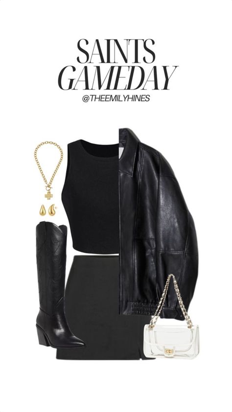 NFL New Orleans Gameday Outfit Inspo - @theemilyhines #outfitinspo #nfl #nflgameday #neworleans #neworleanssaints #footballfashion Outfits New Orleans, New Orleans Aesthetic Outfit, New Orleans Aesthetic, Saints Game, Soft Girl Style, Football Fashion, Nfl Outfits, Gameday Outfit, New Orleans Saints