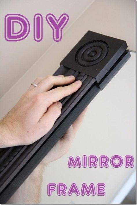 Framing Mirror, Easy Home Improvement Projects, Huge Mirror, Easy Home Improvement, Architecture 3d, Diy Renovation, Diy Remodel, Mirror Frame, Diy Mirror