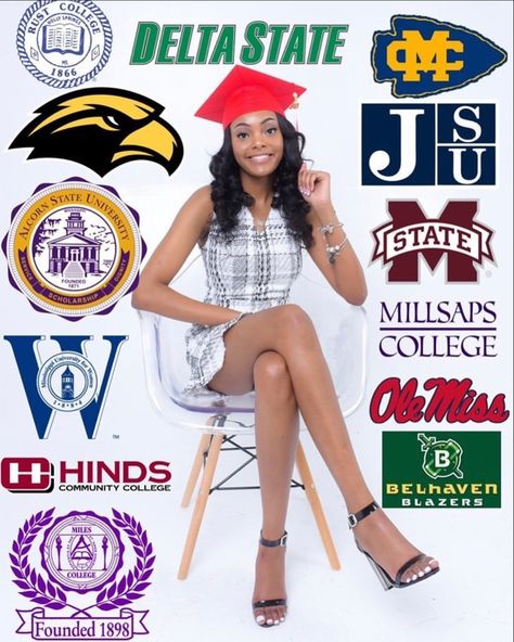 College Acceptance Instagram Post, College Acceptance Pictures, College Reveal Photoshoot, College Decision Photoshoot, Senior Pictures Quotes, College Announcements, Hbcu Colleges, College Decision, High School Graduation Pictures