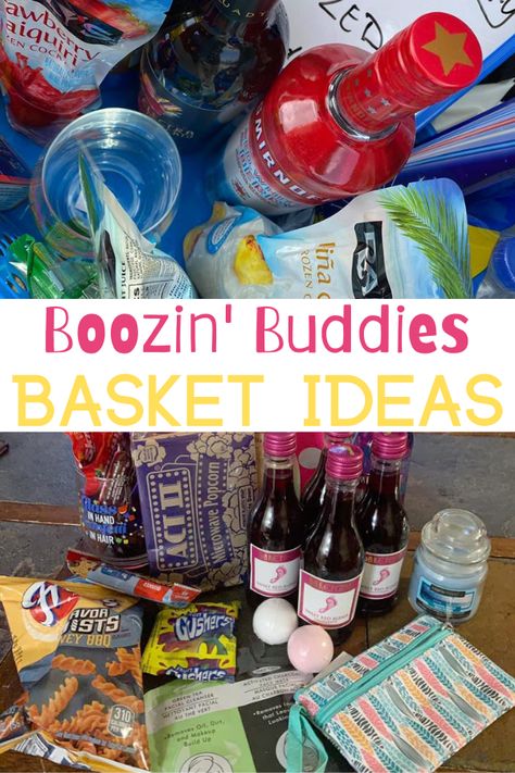 Boozin' buddies basket ideas, you've been boozed! How to Booze someone. Boozed baskets, what to put in a boozed basket. Youve Been Boozed Basket, Booze Fairy Ideas, Christmas Booze Basket, Booze Gift Basket Ideas, Basket Of Cheer Ideas Alcohol, You Been Boozed Ideas, Booze Basket Ideas Fun, You've Been Boozed Ideas, Booze Basket Ideas