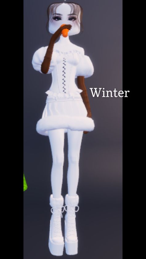 Olaf Dress To Impress, Winter Dress To Impress, Frozen Dress, Baddie Outfits Ideas, Dti Outfits, Coding Clothes, Snowy Day, Roblox Codes, Themed Outfits