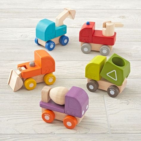 Children toys Diy Montessori Toys, Wooden Objects, Wooden Toy Trucks, Wooden Toy Cars, Making Wooden Toys, Wooden Toys Plans, The Land Of Nod, Diy Wooden Projects, Plan Toys