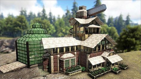 "ARK: Survival Evolved" has a new update that adds new structures and a huge kibble rework. Read the full patch notes here. Ark Survival Evolved Tips, Game Ark Survival Evolved, Space Games For Kids, Ark Survival Evolved Bases, Game Ark, Base Building, Ark Survival Evolved, Roof Design, Stone House