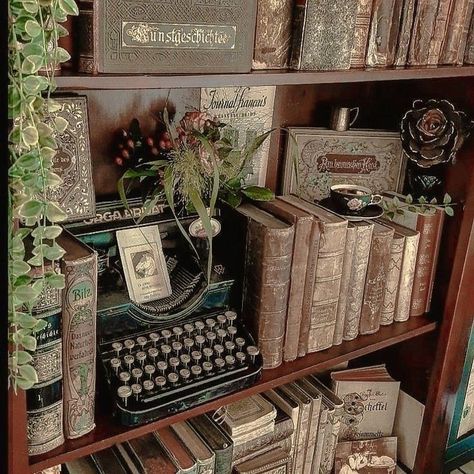 Academia Room, Green Academia, Light Academia Aesthetic, Library Aesthetic, Fotografi Vintage, Cărți Harry Potter, Cottage Core Aesthetic, Lukisan Cat Air, Dream Room Inspiration