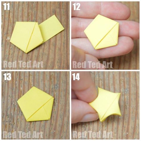 How to Make an Origami Lucky Star Origami Star Instructions, Origami Instructions For Kids, Origami Stella, Origami Lucky Stars, Origami Christmas Ornament, Origami Lucky Star, Red Ted Art, Dollar Origami, Origami Ball