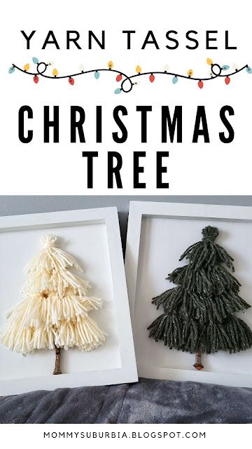 How To Make A Yarn Tassel Christmas Tree Sign Yarn Tassel Christmas Tree, Tassel Christmas Tree, Christmas Yarn Crafts, Christmas Tree Yarn, Tassel Christmas, Christmas Tree Sign, Yarn Trees, Yarn Tassel, Christmas Tree Pictures