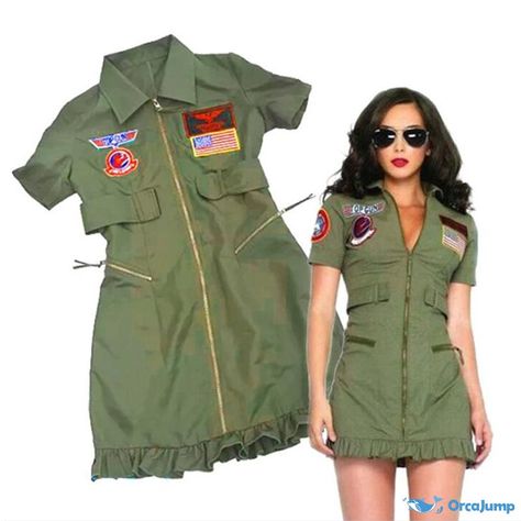 Army Costume, Best Couples Costumes, Police Costume, Green Costumes, Military Costumes, Plus Size Costumes, Female Pilot, Flight Suit, Leg Avenue