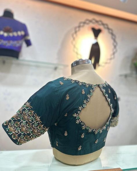 Unveil timeless elegance with our stunning bottle green aari embroidered blouse. ✨ Perfectly crafted to add a touch of tradition and sophistication to your wardrobe. #ziva #zivadesignerboutique #AariEmbroidery #TraditionalElegance #BottleGreenBeauty #FashionStatement #EthnicChic Ethnic Chic, Aari Embroidery, Designer Boutique, Bottle Green, Green Beauty, May 27, Embroidered Blouse, Fashion Statement, Timeless Elegance