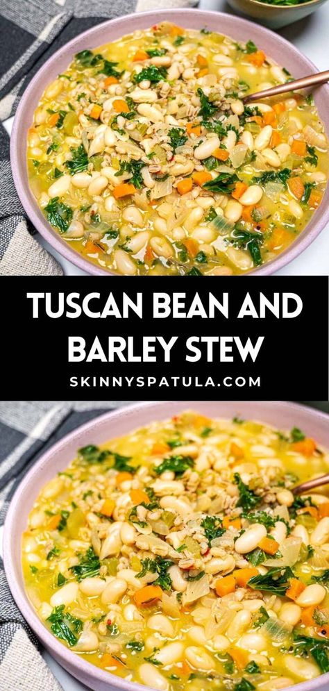 Barley Recipe Healthy, Lentil Potato Soup, Barley Stew, Vegan Journey, Barley Recipe, Soup Vegetarian, Homemade Soups, Healthy Soups, Healthy Italian