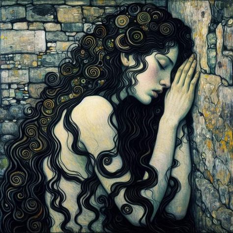 Moody Art Inspiration, Beautiful Famous Paintings, Old Art Women, Serenade Drawing, Vintage Gothic Art, New Age Art, Romantisisme Art, Gothic Character Art, Divine Feminine Drawing