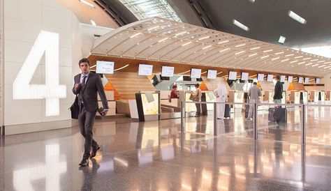 Airport Tickets, Hamad International Airport, Airport Check In, Customer Service Training, Melbourne Airport, City Lights At Night, Flight Centre, Airport Terminal, Airport Design