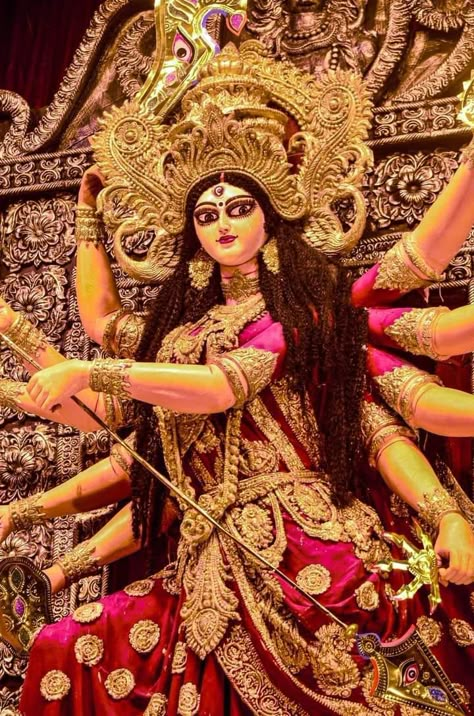 Durga Puja Wallpaper, Goddess Kali Images, God Venkateswara Images Hd Wallpaper, Maa Durga Photo, Ma Durga, Durga Ji, Durga Picture, Kali Mata, Aadi Shakti