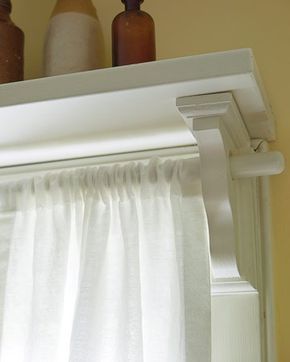 Put a shelf over a window and use the shelf brackets to hold a curtain rod Farmhouse Renovation, Diy Casa, Kitchen Window, Shelf Brackets, Curtain Rod, A Shelf, Decor Rustic, My New Room, Window Coverings