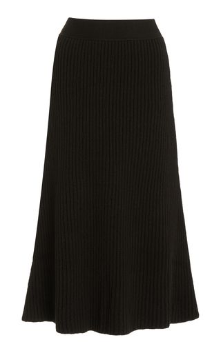 Bottega Veneta Clothing For Women | Moda Operandi Wool Midi Skirt, Maxi Pencil Skirt, Ribbed Skirt, Designer Skirts, Black Dress Outfits, Silky Dress, Black Midi Skirt, Skirt Design, Wish List