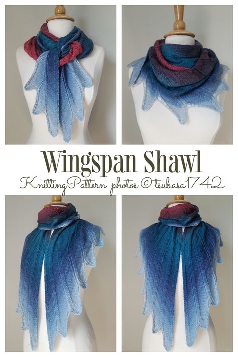 Wingspan Shawl Pattern Free, Cloak Knitting Pattern, Dnd Knitting Pattern, Fantasy Knitting Patterns, Knitting Ideas Creative, Fantasy Knitting, Knitting Inspiration Creative, Knitting Shawl Patterns, Unique Knitting Projects