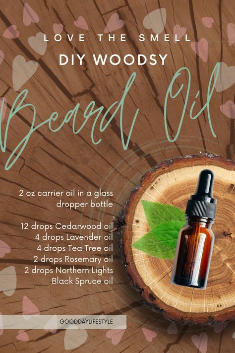 Essential Oil Beard Oil Recipe, How To Make Beard Oil, Beard Oil Diy, Beard Balm Diy Recipes, Diy Beard Oil Recipe, Beard Oil Essential Oils, Beard Oil Blends, Diy Beard Balm, Diy Beard Oil