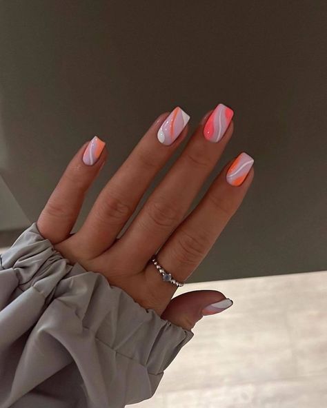 There's a new beauty trend taking over Instagram and it's absolutely stunning. Say hello to "quartz nails". Summer Nails Inspo 2024 Square, Coral Summer Nails, Summer Nail Designs 2024 Almond, Coral Summer Nails 2024, Acrylic Nails Coffin Ombre, Coral Nails With Design, Holiday Acrylic Nails, Acrylic Nails Almond Shape, August Nails