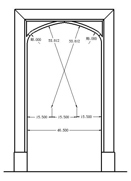 Tudor Arch Dimensions Tudor Arch, Architectural References, Tudor Design, Tudor Architecture, Tudor Kitchen, Architectural Graphics, English Houses, Arch Doorway, Gothic Windows