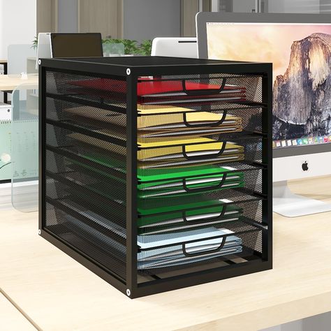 PRICES MAY VARY. [Sliding out Drawers] This paper tray comes with 6 drawers to pull out/in, convenient for you to sort your files, binders or other office supplies, it is definitely your first choice for office accessories storage! [Multifunctional Desk Organizer] Paper organizer for home magazines, books and crafts supplies etc, or file organizer for files, folders and other office supplies in the office. It is also ideal for storing student’s or teacher’s pencils, books, homework, notebooks in Japanese Joints, Office Document Storage, Office Supplies Storage, Paper Sorter, Multifunctional Desk, Literature Organizer, Mountain Bluebird, Home Office Supplies, Office Supply Storage