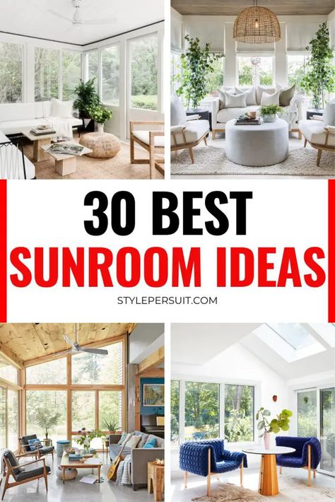 30+ Sunroom Ideas for Creating a Dreamy Retreat Narrow Sunroom Ideas Layout, Kitchen Sunroom Ideas, Sunroom Dining Area, Sunroom Office And Sitting Room, Unique Sunroom Ideas, Living Room With Sunroom Attached, Florida Sunroom Ideas, Sunroom Decorating Ideas Indoor Cozy, Interior Sunroom Ideas