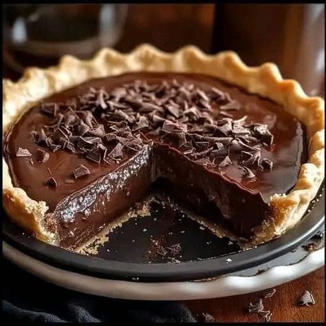 B. Dylan Hollis | Most of my recipes are hidden from you | Facebook Easy Chocolate Pie Recipe, Old Fashioned Chocolate Pie, Easy Chocolate Pie, Chocolate Silk Pie, Crustless Pumpkin Pie, Buttery Pie Crust, Chocolate Pie Recipes, Preppy Kitchen, Cream Pie Recipes