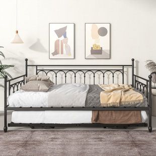 Trundle Bed Twin, Metal Day Bed, Day Bed With Trundle, Pop Up Trundle Bed, Daybed Bedding Sets, Iron Daybed, Daybed Styles, Metal Daybed With Trundle, Pop Up Trundle