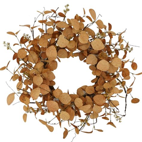 PRICES MAY VARY. Unique Design : This Fall wreath is made of silk which can be used all year round.This Autumn front door wreath is decorated with a full circle of orange eucalyptus Leaves,dry vine branches,Seed branches make the wreath more nature and alive. Perfect Size : maximum size of Fall wreath is 20" when open and adjust branches to nature. the inner diameter is about 10", perfect size for indoor and outdoor. Versatile Decor ：This Fall wreath is suitable for front door, wall, indoors,out Black Door Fall Wreath, Fall/winter Wreaths, All Year Wreath Front Doors, Wreaths For Bedroom Wall Decor, Fall Door Entry Decor, Western Front Door Decor, Small Fall Wreaths, Tasteful Fall Decor, Minimalist Fall Wreath