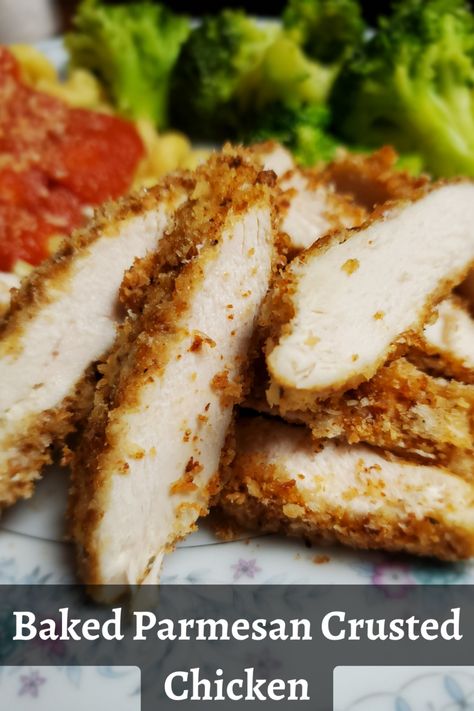 Butterfly chicken, breaded in a parmesan cheese crumb and baked until golden. Chicken Breaded, Butterfly Chicken, Chicken Fingers Baked, Chicken Whole, Baked Parmesan Crusted Chicken, Bread Crumb Chicken, Baked Breaded Chicken, Cheese And Bread, Tupperware Party